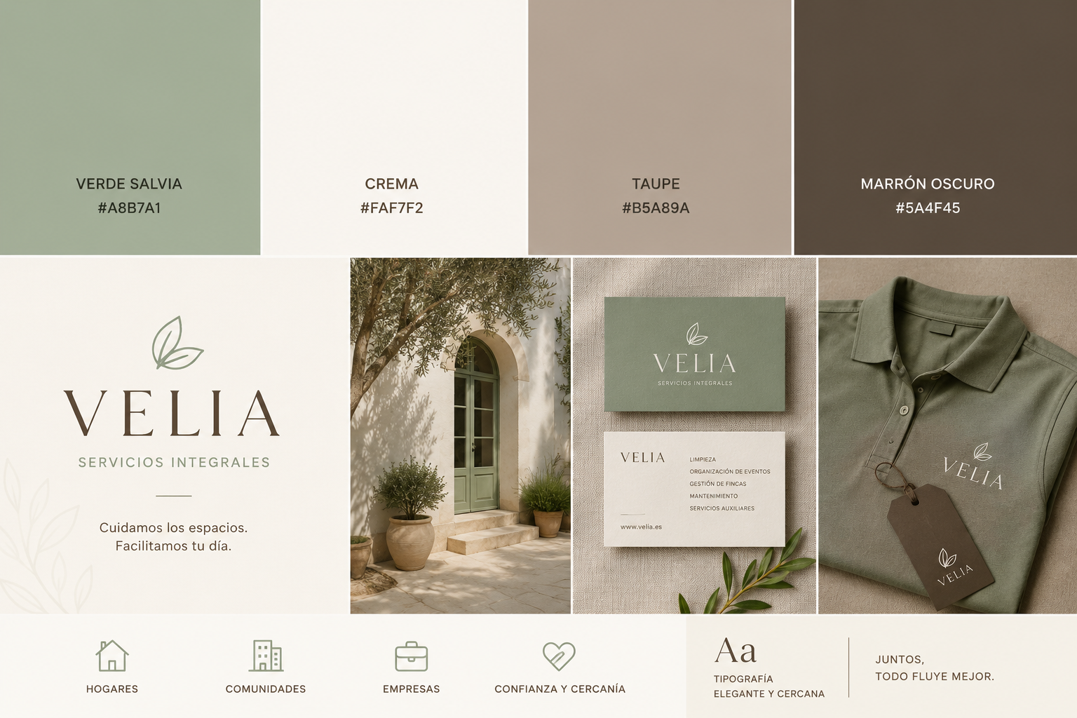 Identidad visual mediterránea de Velia Group